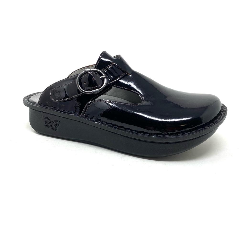 Alegria Professional Classic Black Cherry Patent Leather Clog APMA - Picture 2 of 9